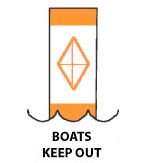 boaters keep out buoy Sacandaga lake boaters keep out buoy