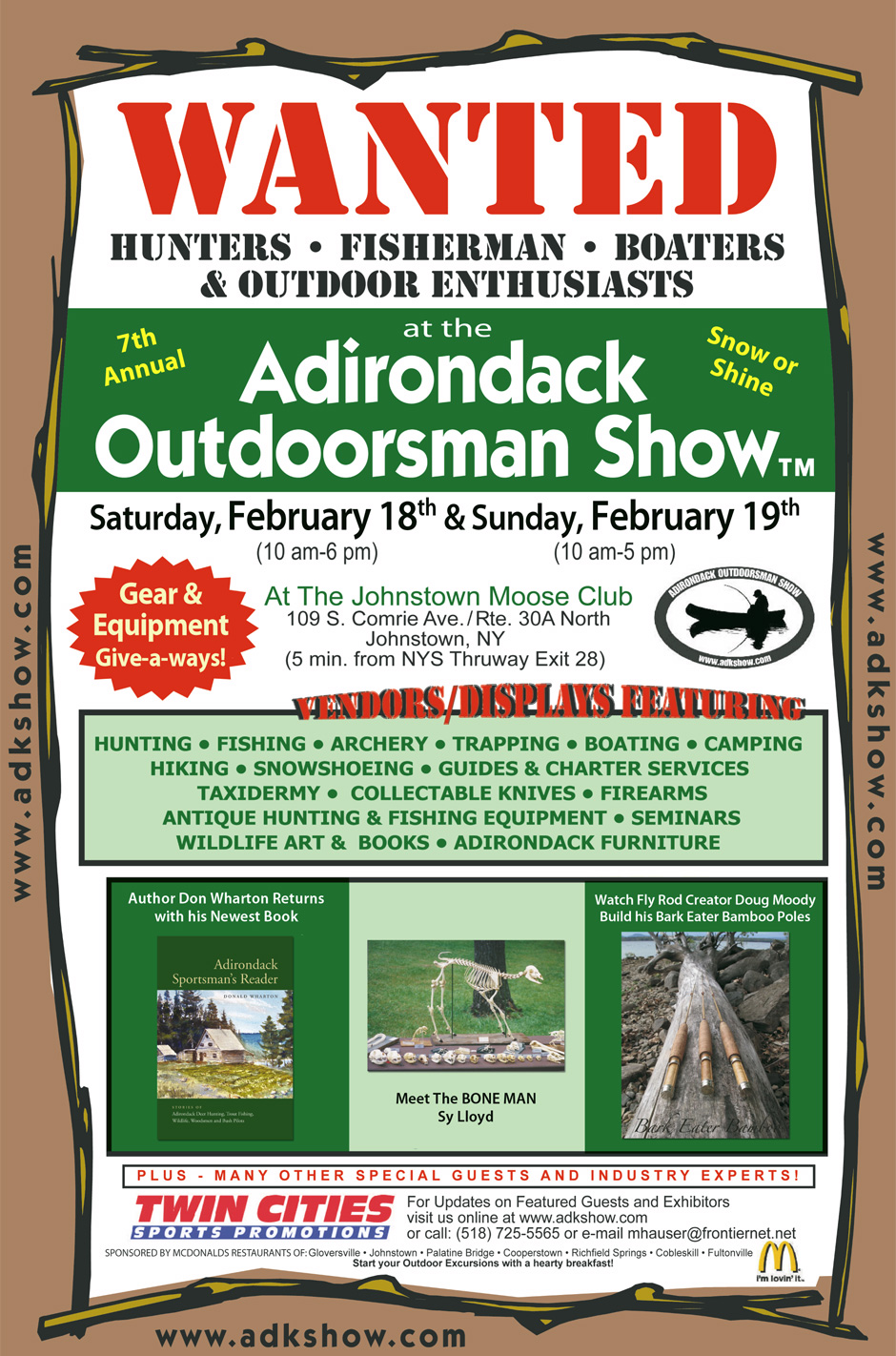 Sacandaga and Adirondack Outdoorsman Show at the Johnstown Moose Club